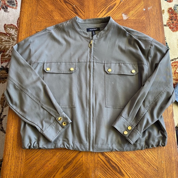 Ellen Tracy Full Zip Bomber Jacket - Picture 2 of 8